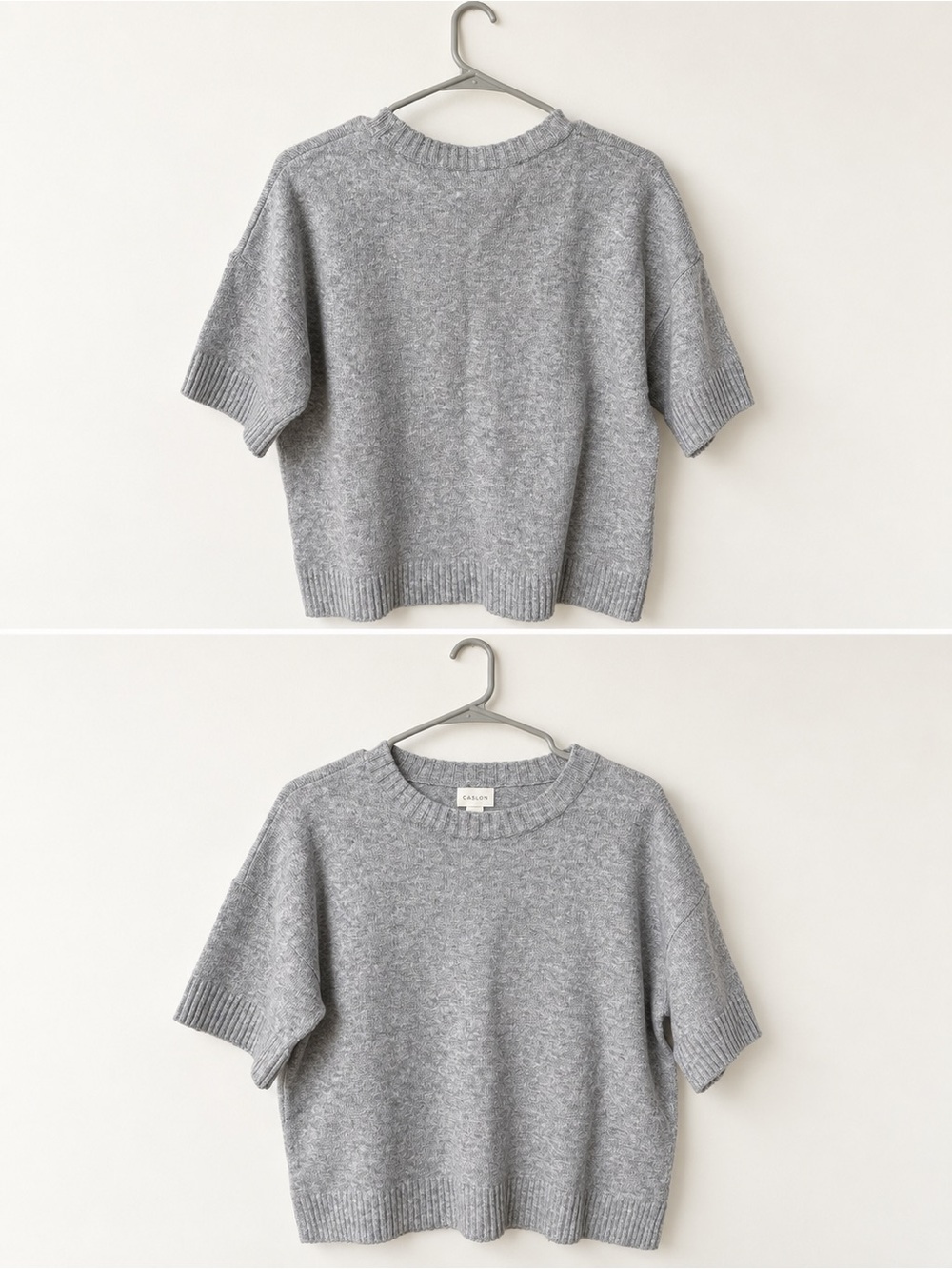 Gray Short-Sleeve Knit Sweater - Caslon (Nordstrom)